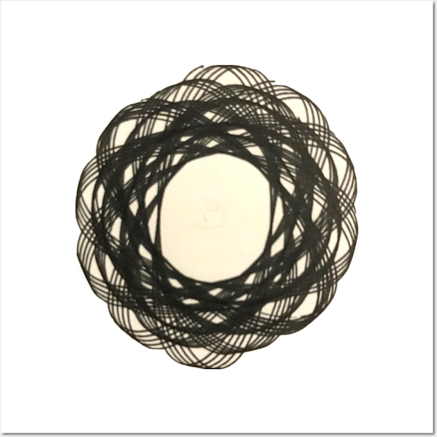 Spirograph--Black Optical Illusion Wall Art by Travelling_Alle